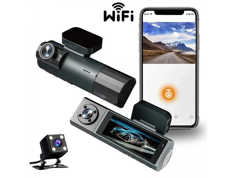 Видеорегистратор Vehicle BlackBox DVR 1080P с две камери + задна камера